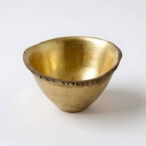 Handcrafted Gold Leaf Wood Bowl